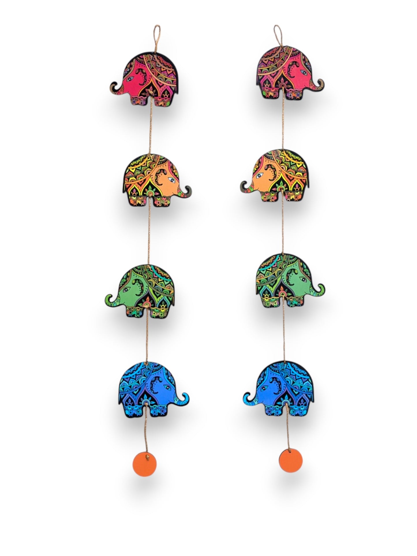 Whimsical Multicolor Elephant Door Hanging - Bring Luck