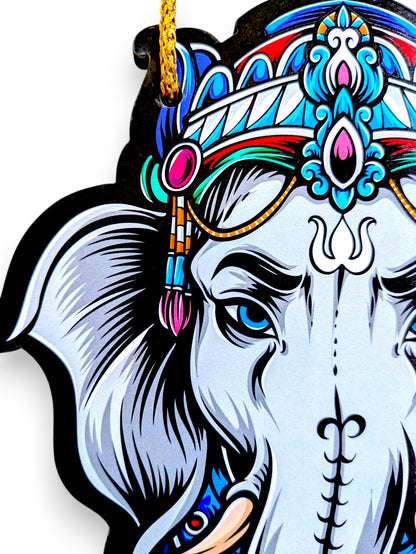 Ganesh Ji Wall Hanging with Evil Eye Protection