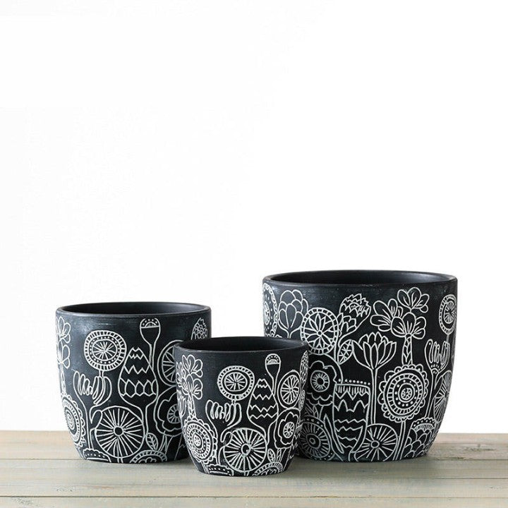 Hand Painted Ceramic Pots