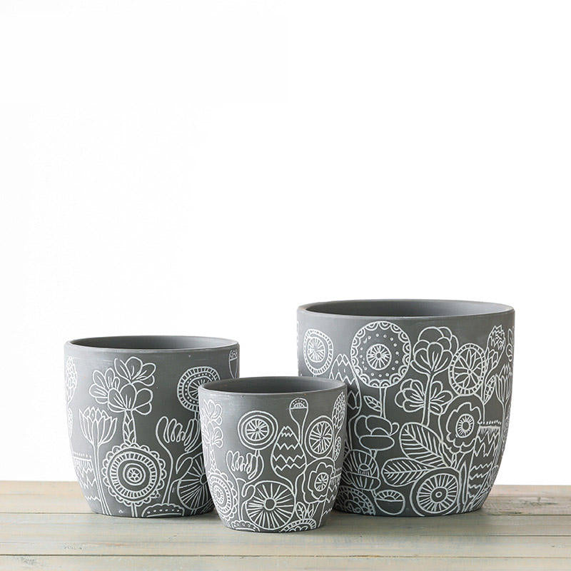 Gray color pots