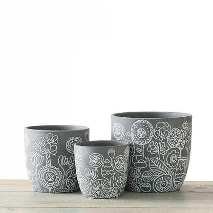 Gray color pots