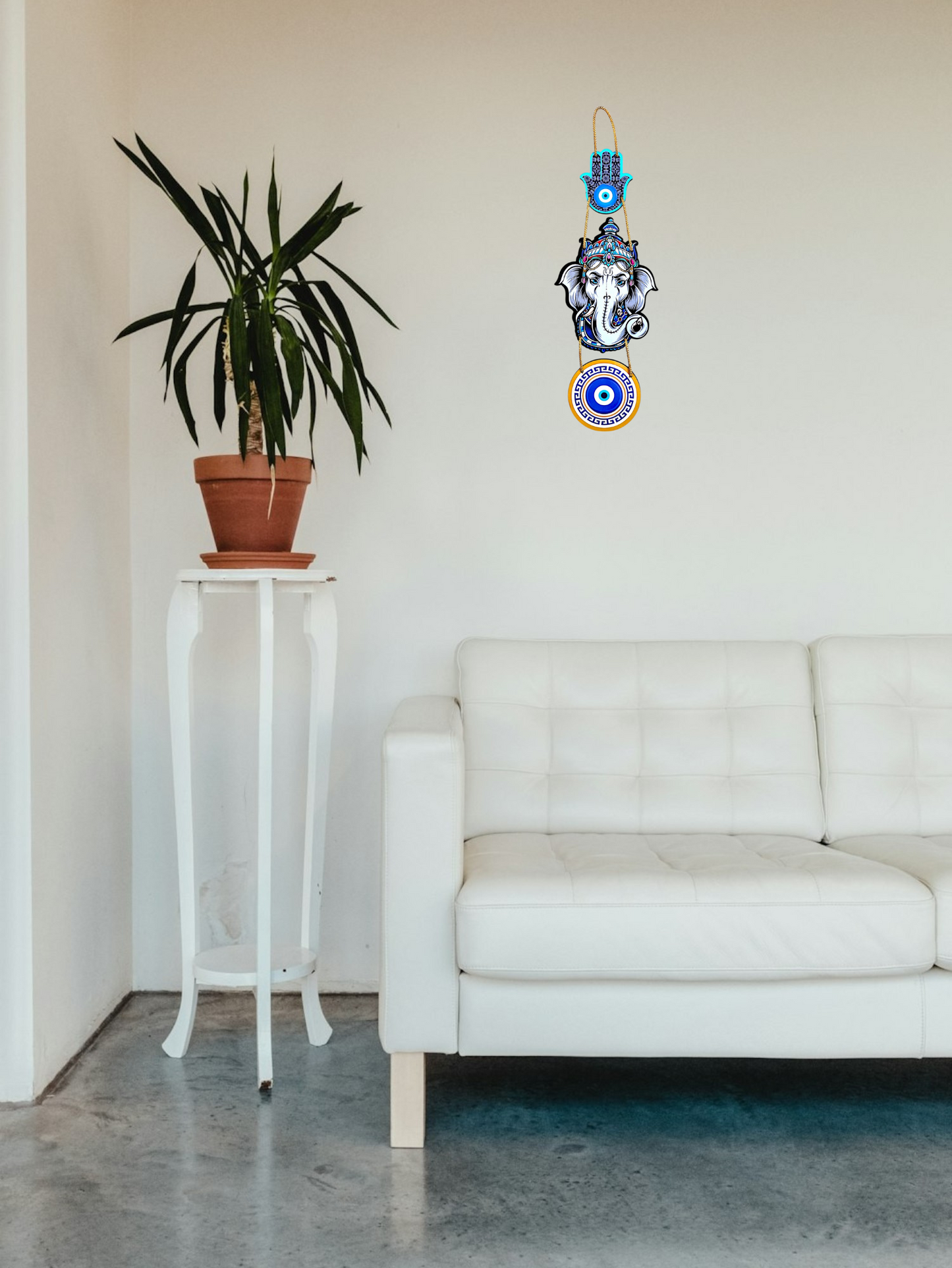 Ganesh Ji Wall Hanging with Evil Eye Protection